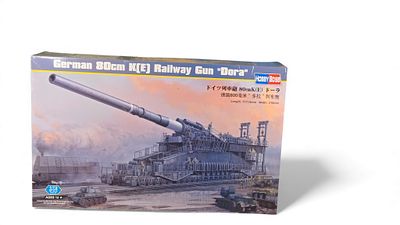 Hobby Boss German 80cm K(E) Railway Gun 'Dora' 1/72 Scale Model Kit. A Hobby Boss German 80cm 