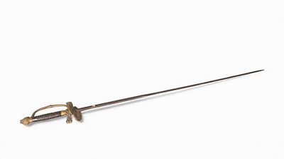 19th Century Officer's Dress Sword with 'Fabrica de Toledo' Blade and G.C. Monogrammed Hilt. A 