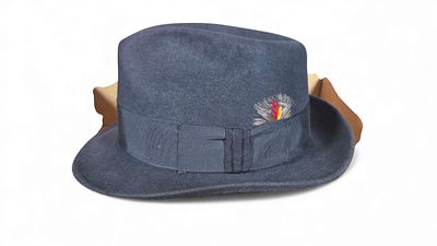 JOHN B. STETSON COMPANY 'Royal Stetson' 'Shaun' Black Felt Fedora Hat in Original Box. A Royal 