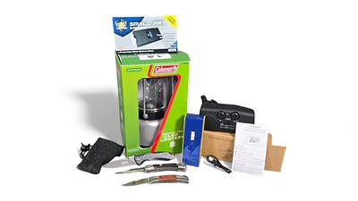 A Collection of Modern Utility and Self-Defense Items, including a Coleman Personal Size LED 