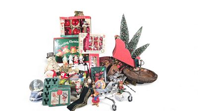 A Large Collection of Vintage and Contemporary Christmas Decorations and Novelties. This 