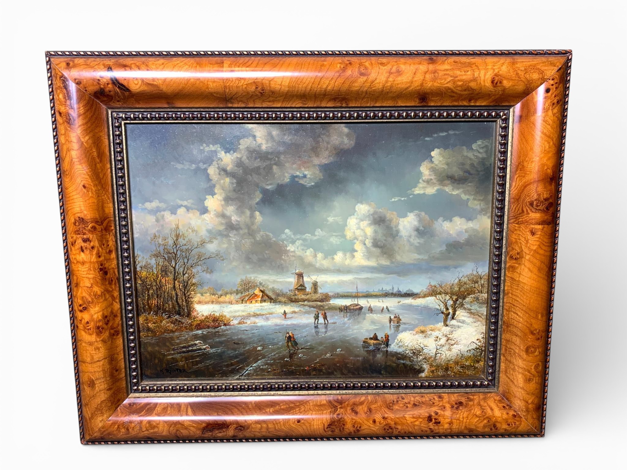 Lot 5069T - K. Richter Signed Oil on Board Winter Landscape with