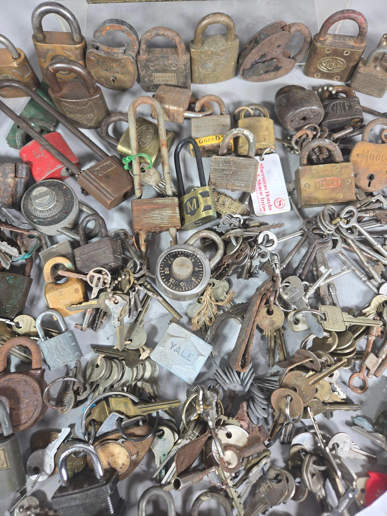 Assorted Padlocks Lot 8386 - An Assortment of Vintage and Antique Padlocks, Keys, and ...