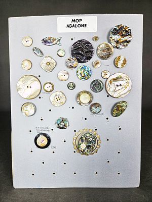 An Assortment of Vintage Mother-of-Pearl and Abalone Shell Buttons. This collection features an 