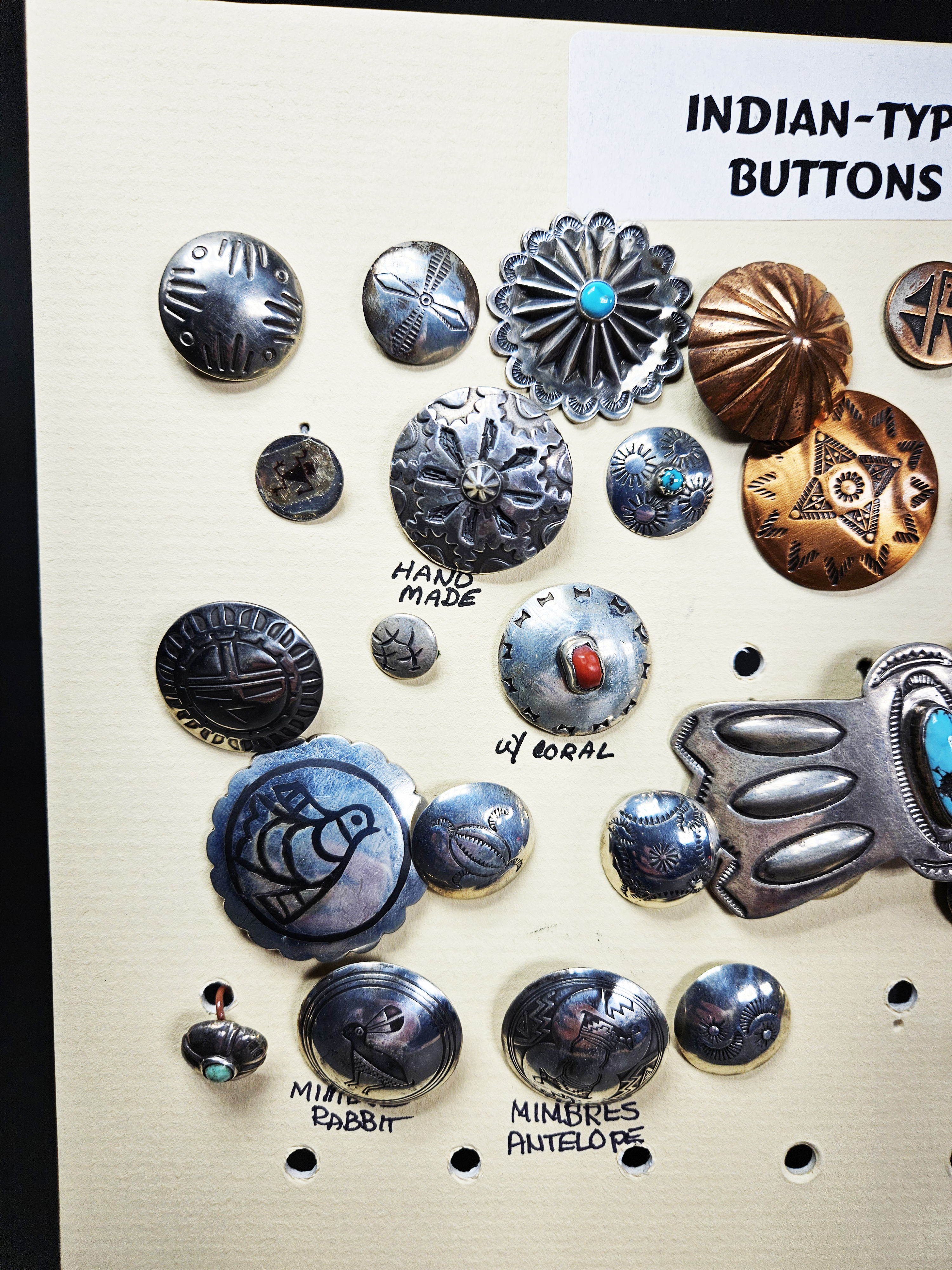 Lot 2014 - A Collection of Native American Style Silver and Copper Tone ...
