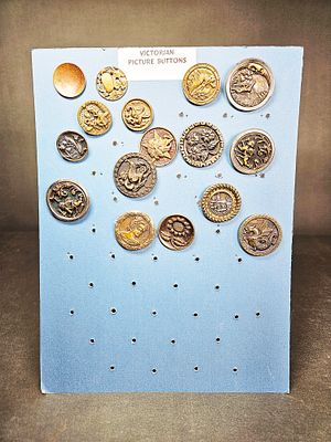 A Collection of Victorian Division I Pictorial Brass Buttons. A collection of Victorian Division 