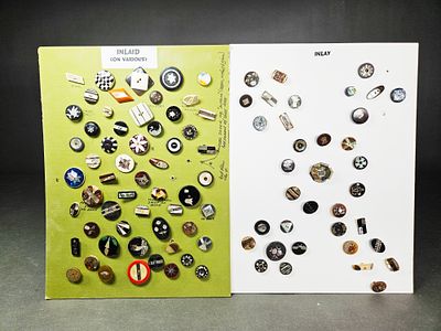 A Collection of Antique and Vintage Inlaid Buttons. An assortment of antique and vintage 