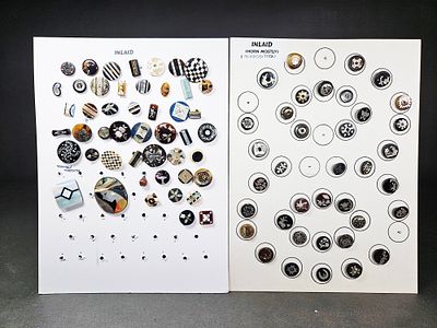 A Collection of Antique and Vintage Inlaid Buttons. An assortment of antique and vintage buttons 