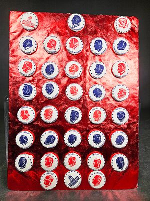 A Collection of Vintage American Oil Company Presidential Buttons. A collection of vintage 