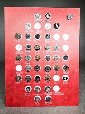 A Collection of Antique and Vintage Black Glass Animal Motif Buttons. This collection consists 