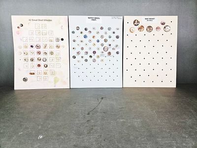 A Collection of Czech Antique and Vintage Shell Buttons on Sample Cards. A collection of antique 