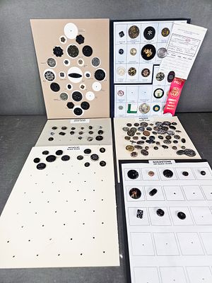 A Collection of Antique and Vintage Glass and Fabric Competition Buttons. This extensive 