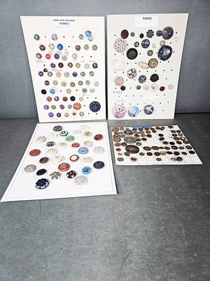 An Assortment of Antique and Vintage Fabric and Metal Buttons. This collection consists of 