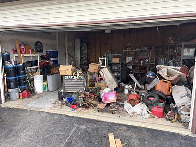 Large Assortment of Workshop Equipment Tools and Outdoor Gear Entire Garage Contents. Treasure 
