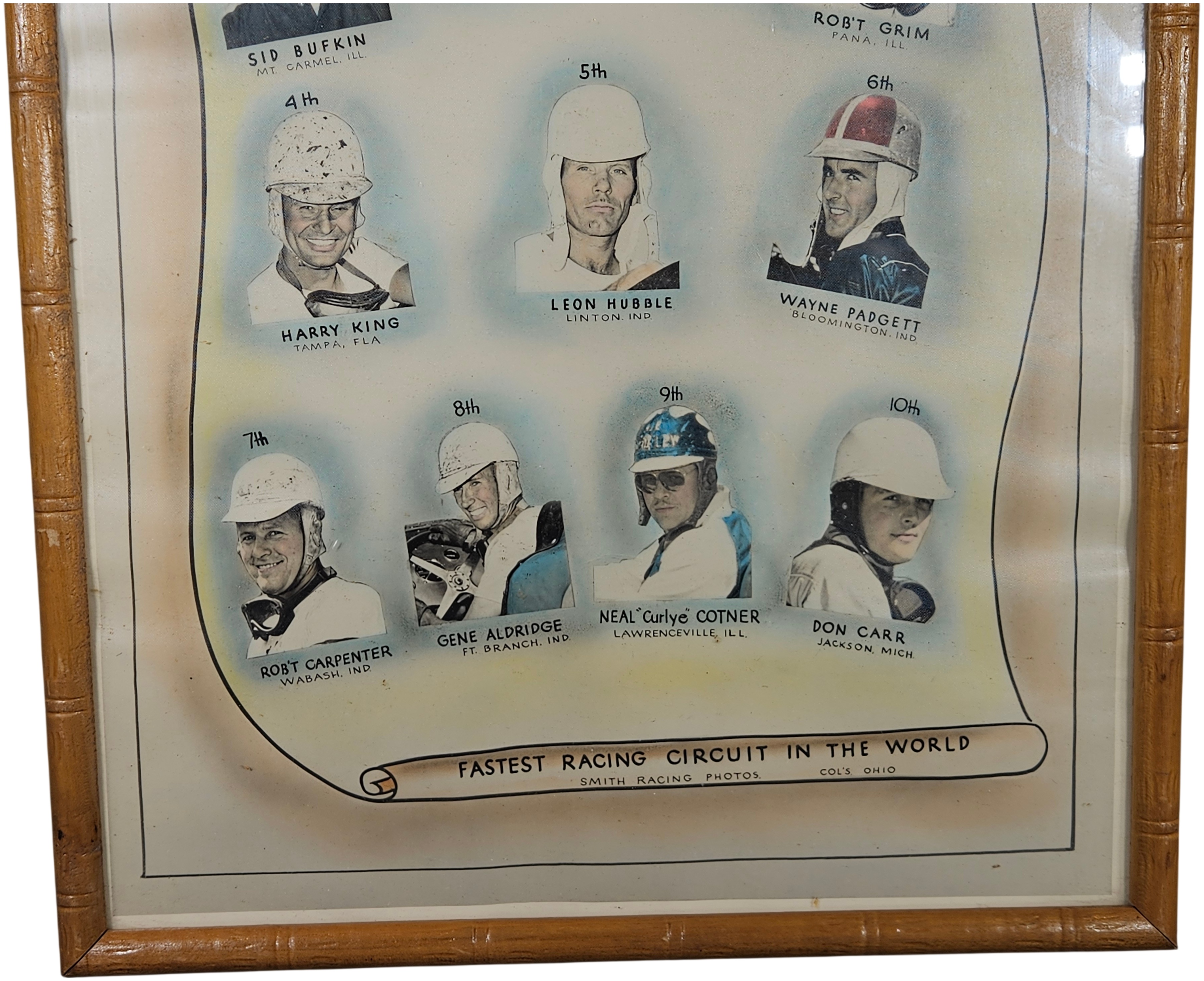 Csra Racing Poster Lot 11091 - Framed CSRA Honor 1950 Roll Racing Print | Burns Auction ...
