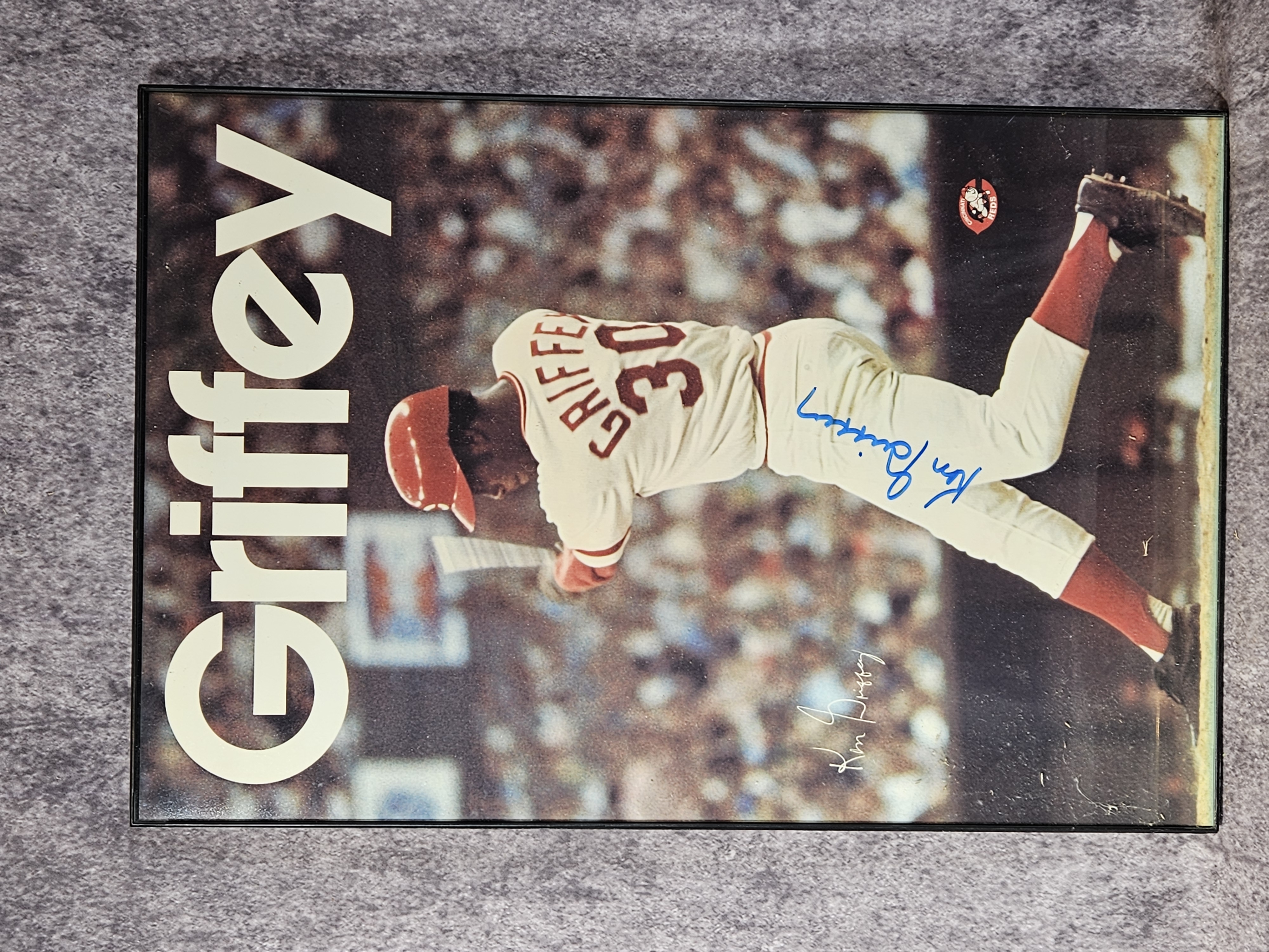 Lot 17643 - A Collection of Framed Cincinnati Reds Baseball Memorabilia ...