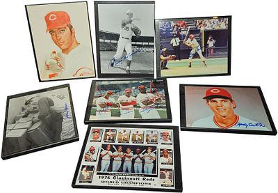Lot 17667 - A Collection of Framed Cincinnati Reds Baseball Memorabilia ...