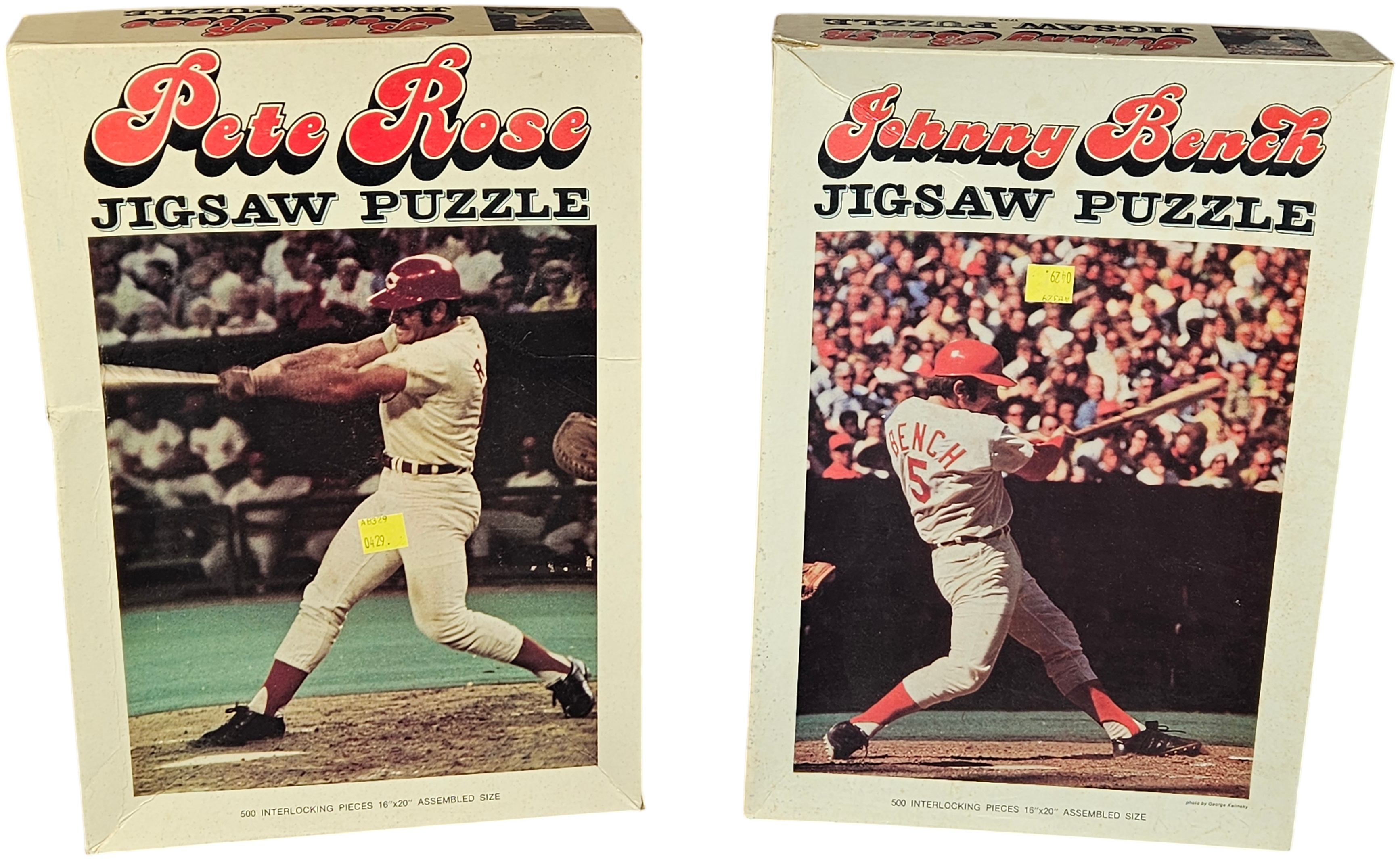 Iconic Puzzles Reds Lot 17690 - 1972 Cincinnati Reds Jigsaw Puzzles Featuring Pete Rose and ...