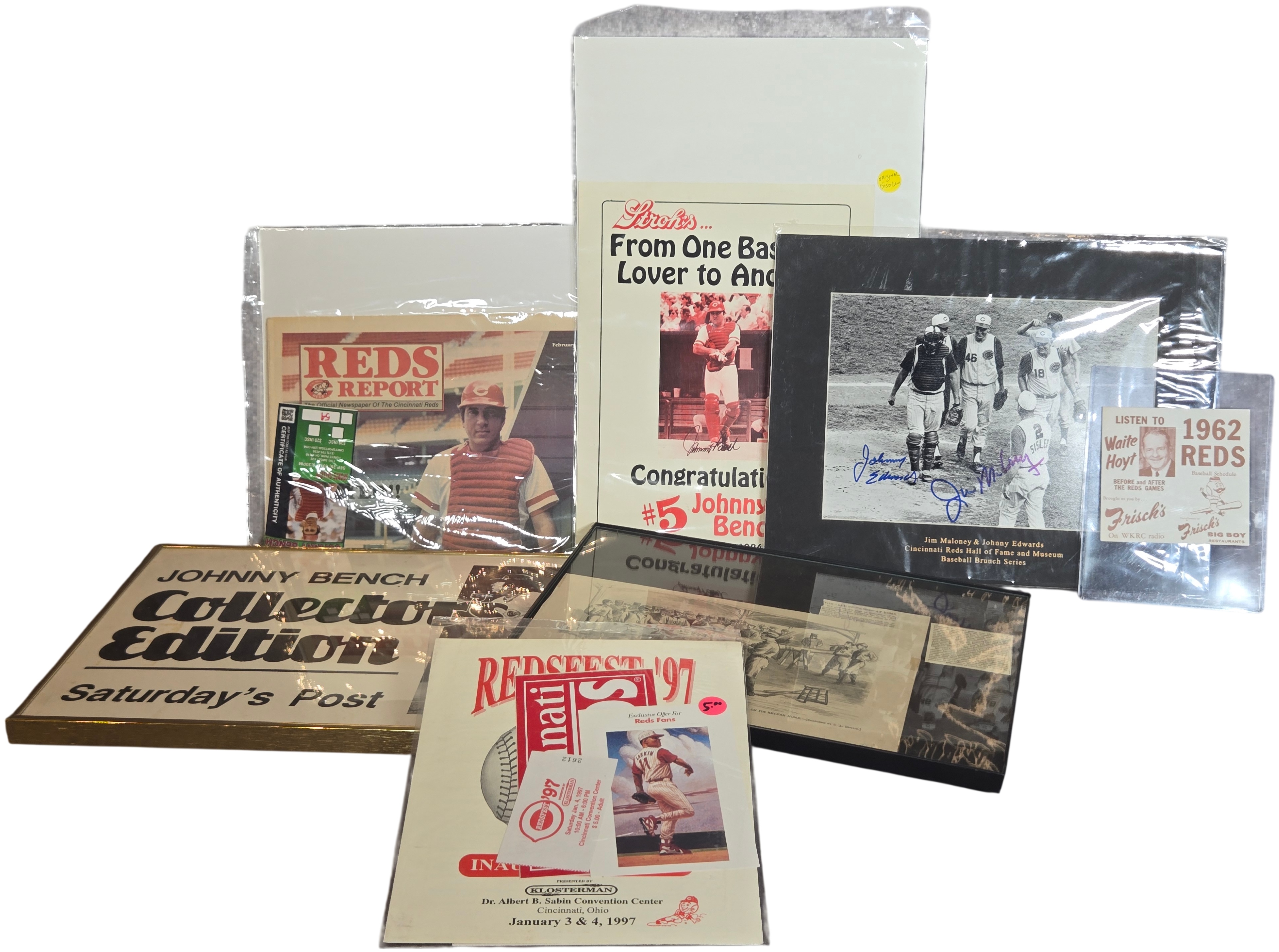 Lot 17885 - A Collection of Cincinnati Reds Baseball Memorabilia and ...