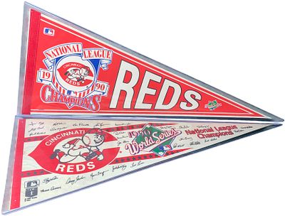 Lot 18035 - A Pair of Cincinnati Reds 1990 World Series and National ...