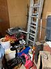 An Assortment of American Primitive Furniture, Antique Tools, and Household Collectibles. Garage Image - 33