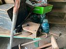 An Assortment of American Primitive Furniture, Antique Tools, and Household Collectibles. Garage Image - 41