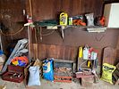An Assortment of American Primitive Furniture, Antique Tools, and Household Collectibles. Garage Image - 43