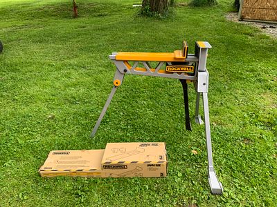 Rockwell JawHorse RK9000 Portable Clamping Workstation with RK9109 Plywood Jaw Accessory. A 