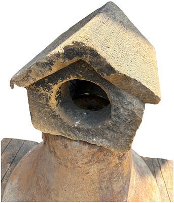 Carved Sandstone Gabled Architectural Element. This lot features a hand-carved architectural 