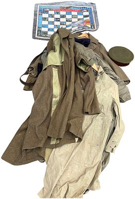 An Assortment of WWII United States Army and Navy Uniforms, Equipment, and Ephemera. This lot 