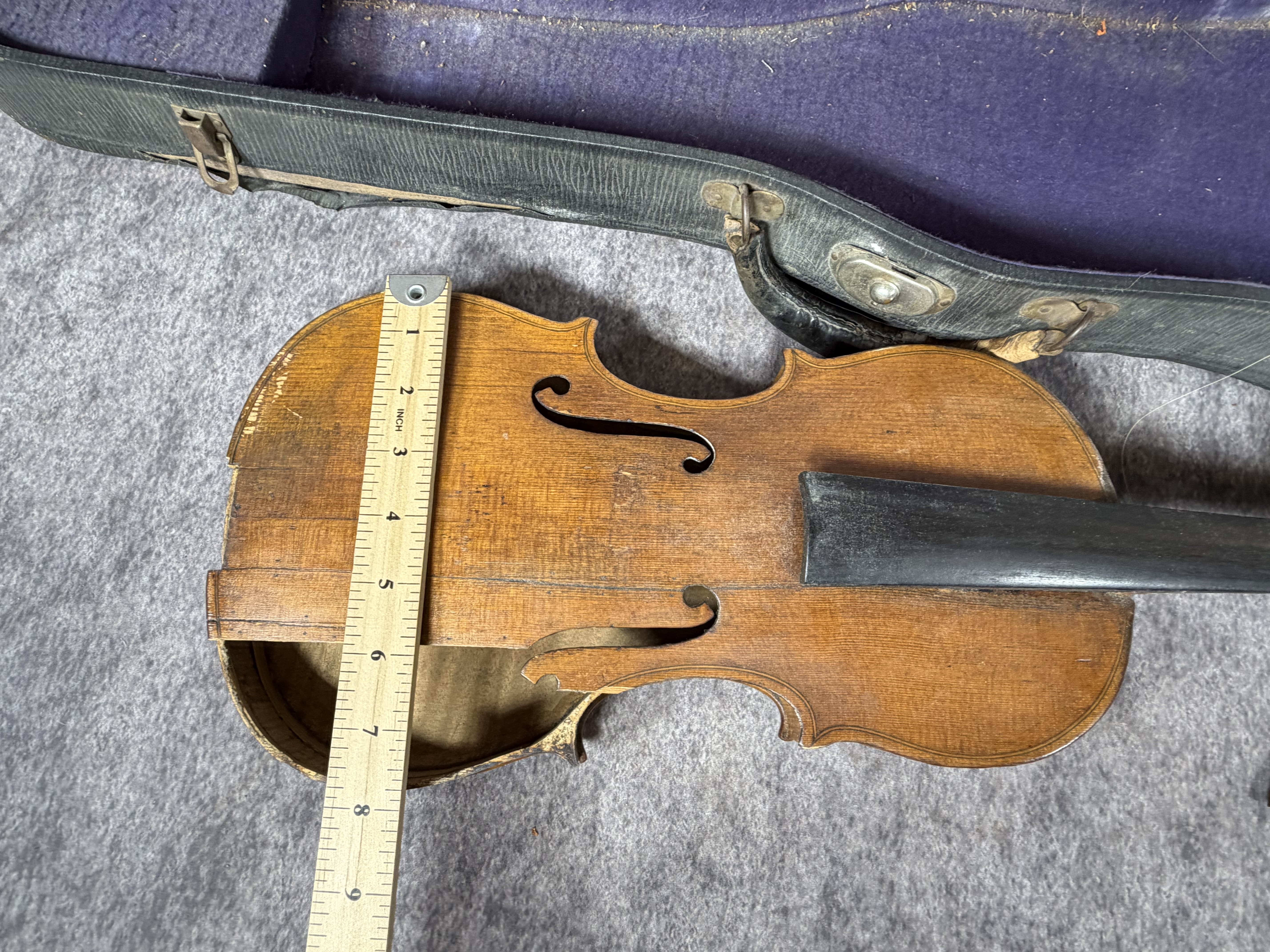 Vintage Full-Size 4/4 Violin with Bow and Case