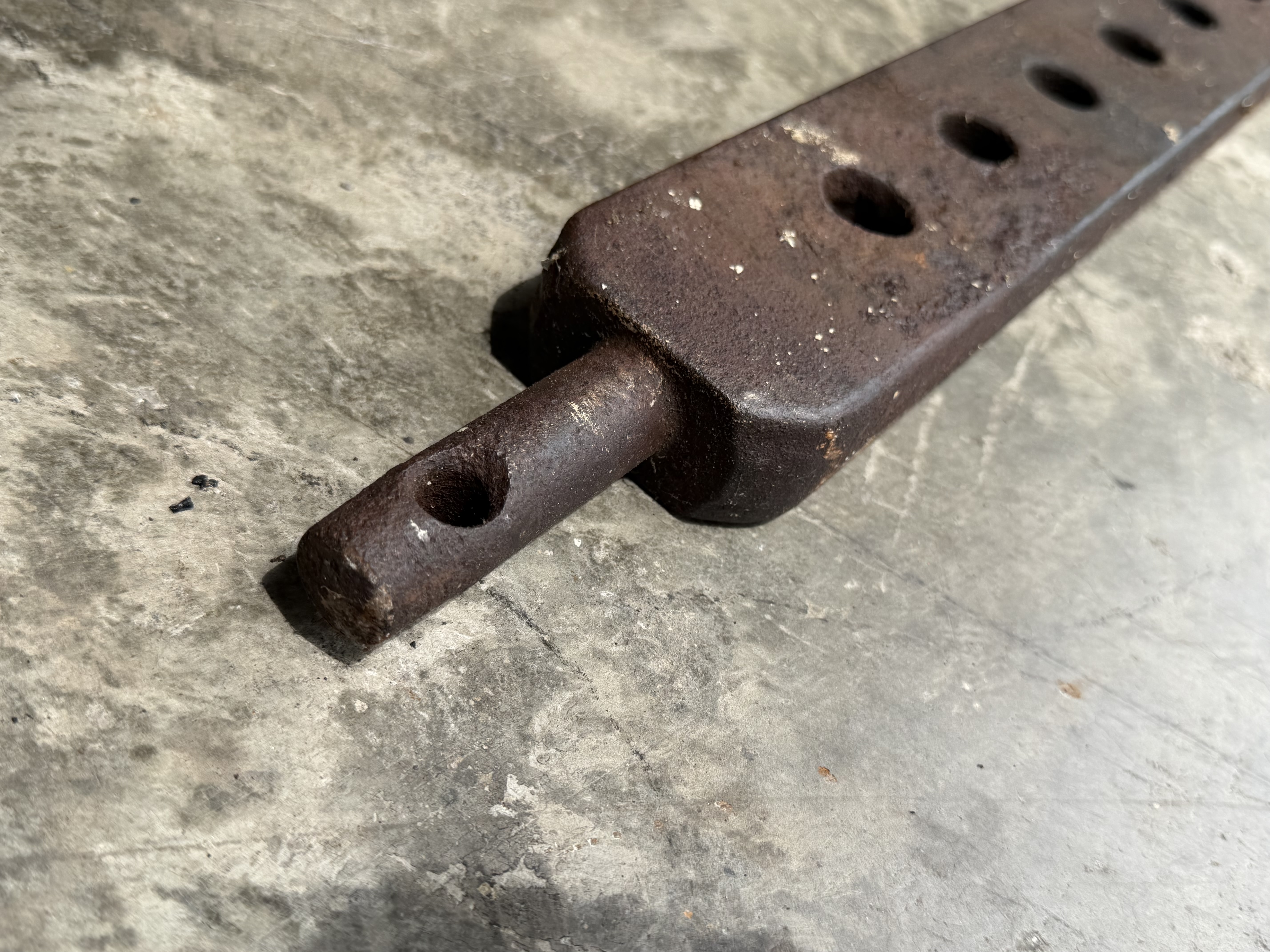 Vintage Steel 11-Hole 3-Point Hitch Tractor Drawbar