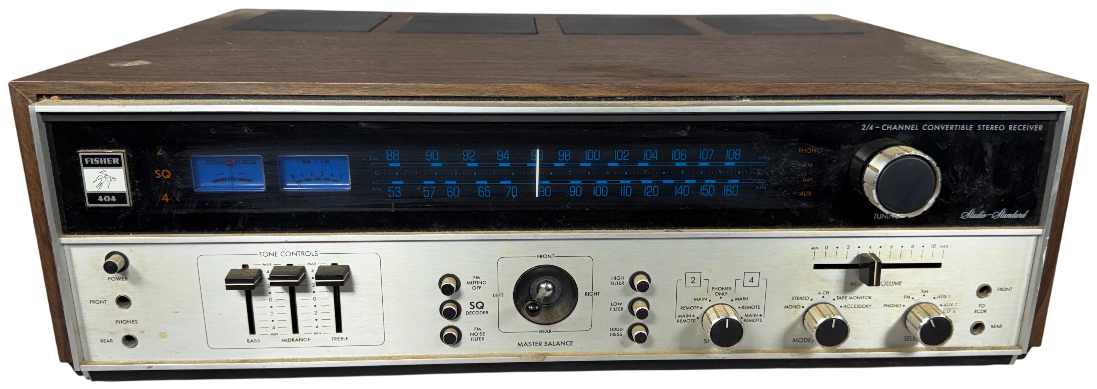 Fisher Model 404 Wide-Surround 2/4-Channel Convertible Stereo Receiver