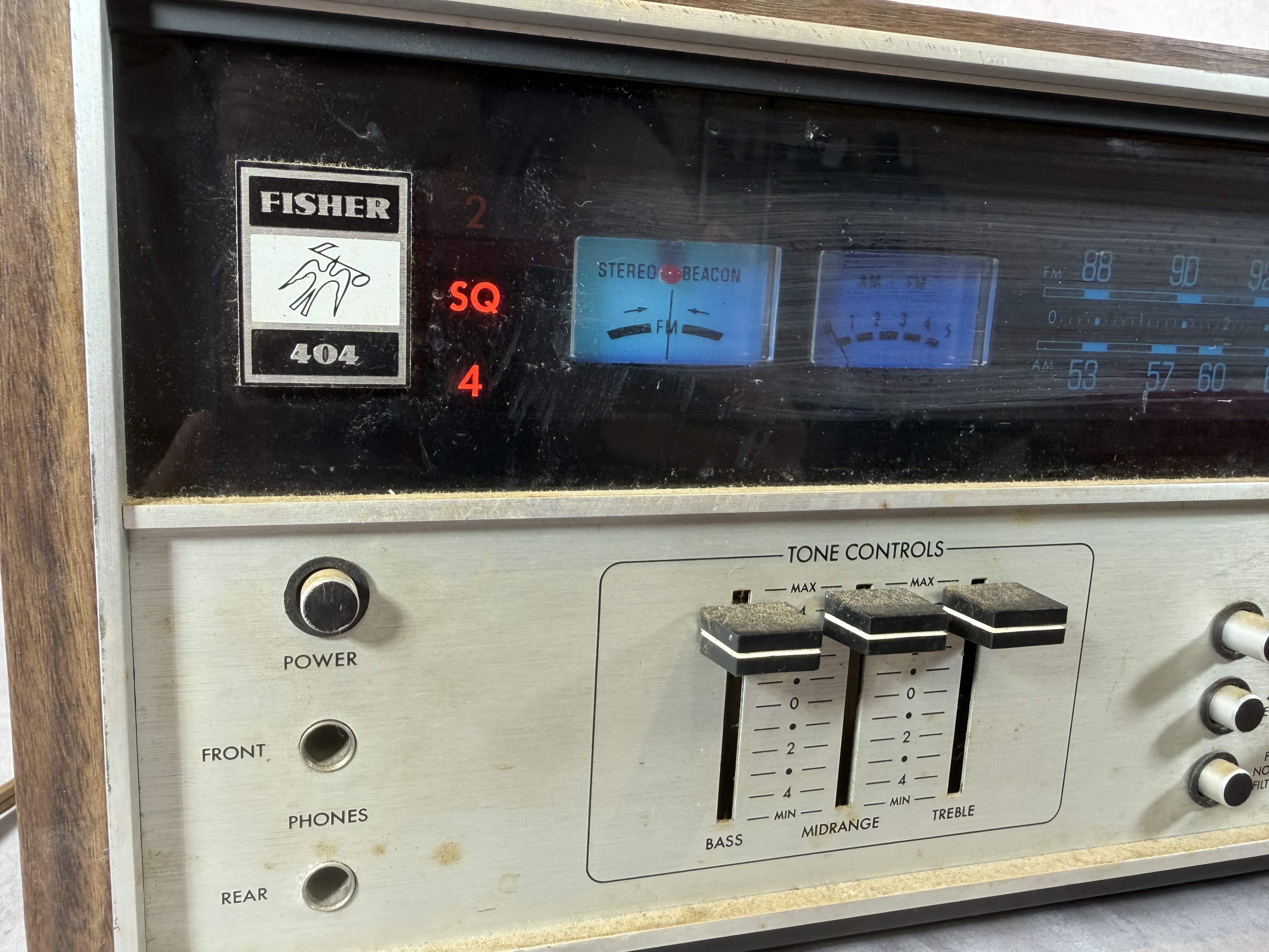 Fisher Model 404 Wide-Surround 2/4-Channel Convertible Stereo Receiver