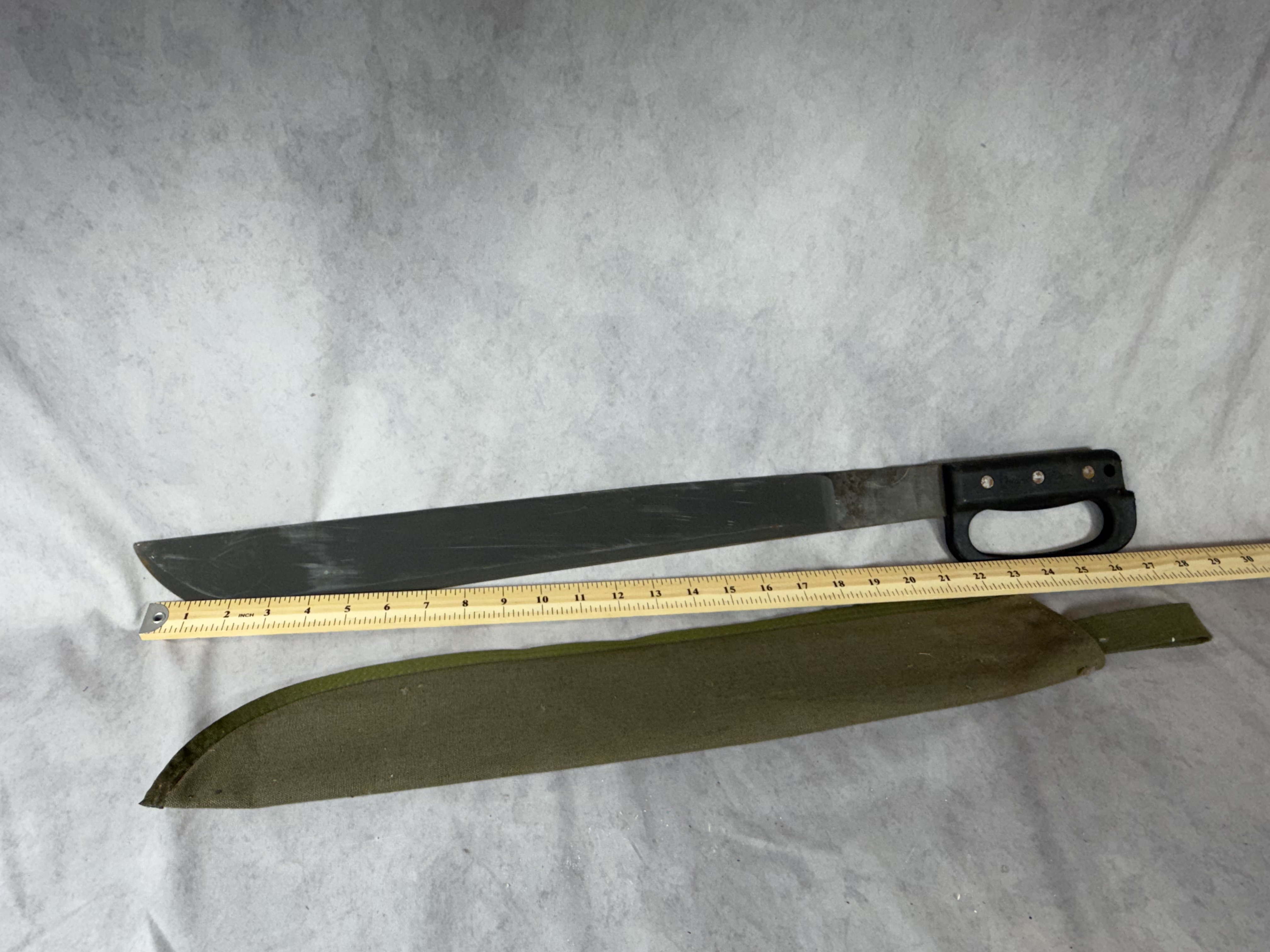 Ontario Knife Company D-Handle Machete with Canvas Sheath