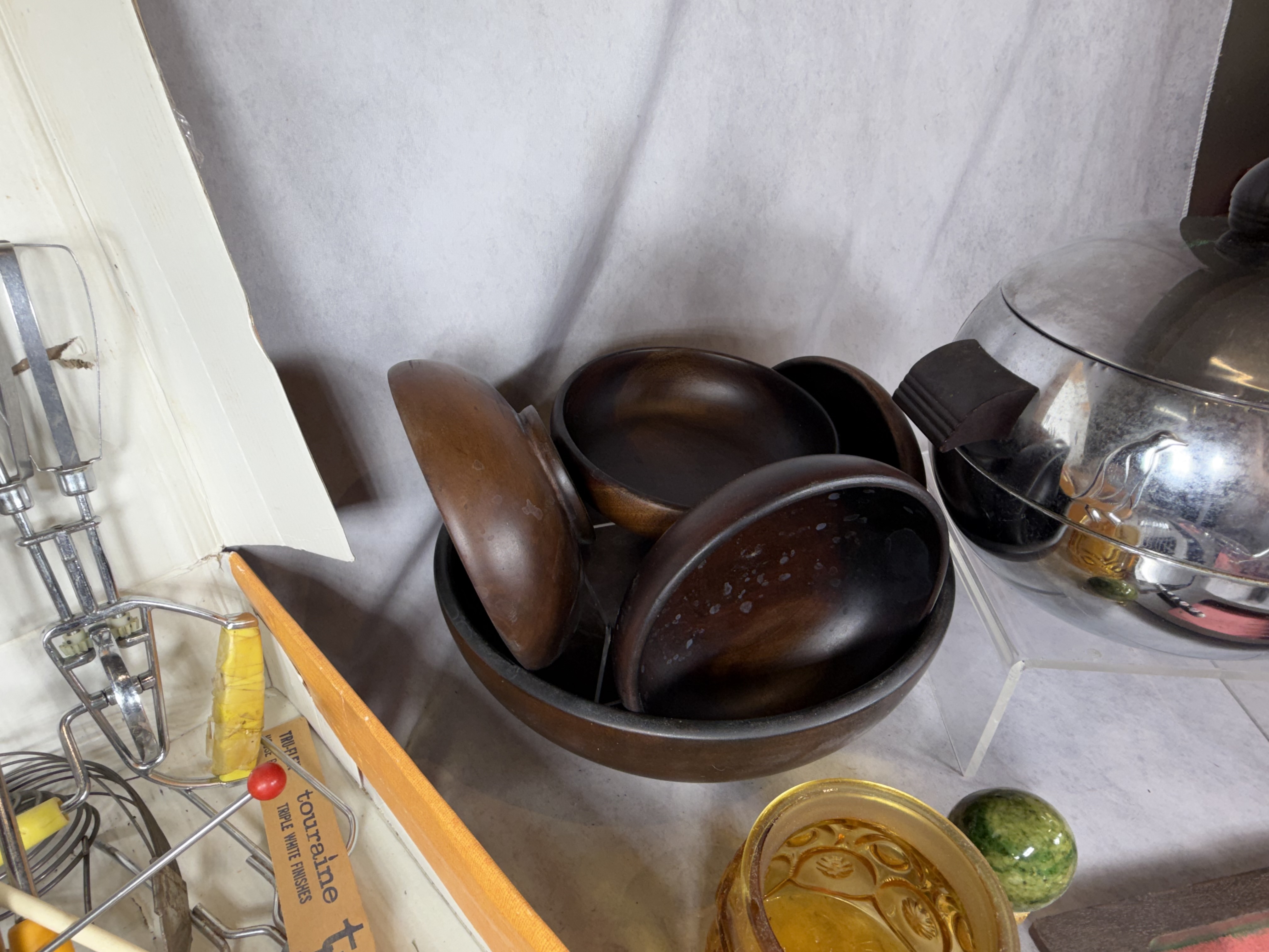 An Assortment of Vintage Mid-Century Modern Kitchenware and Tableware Including West Bend and Carvel Hall