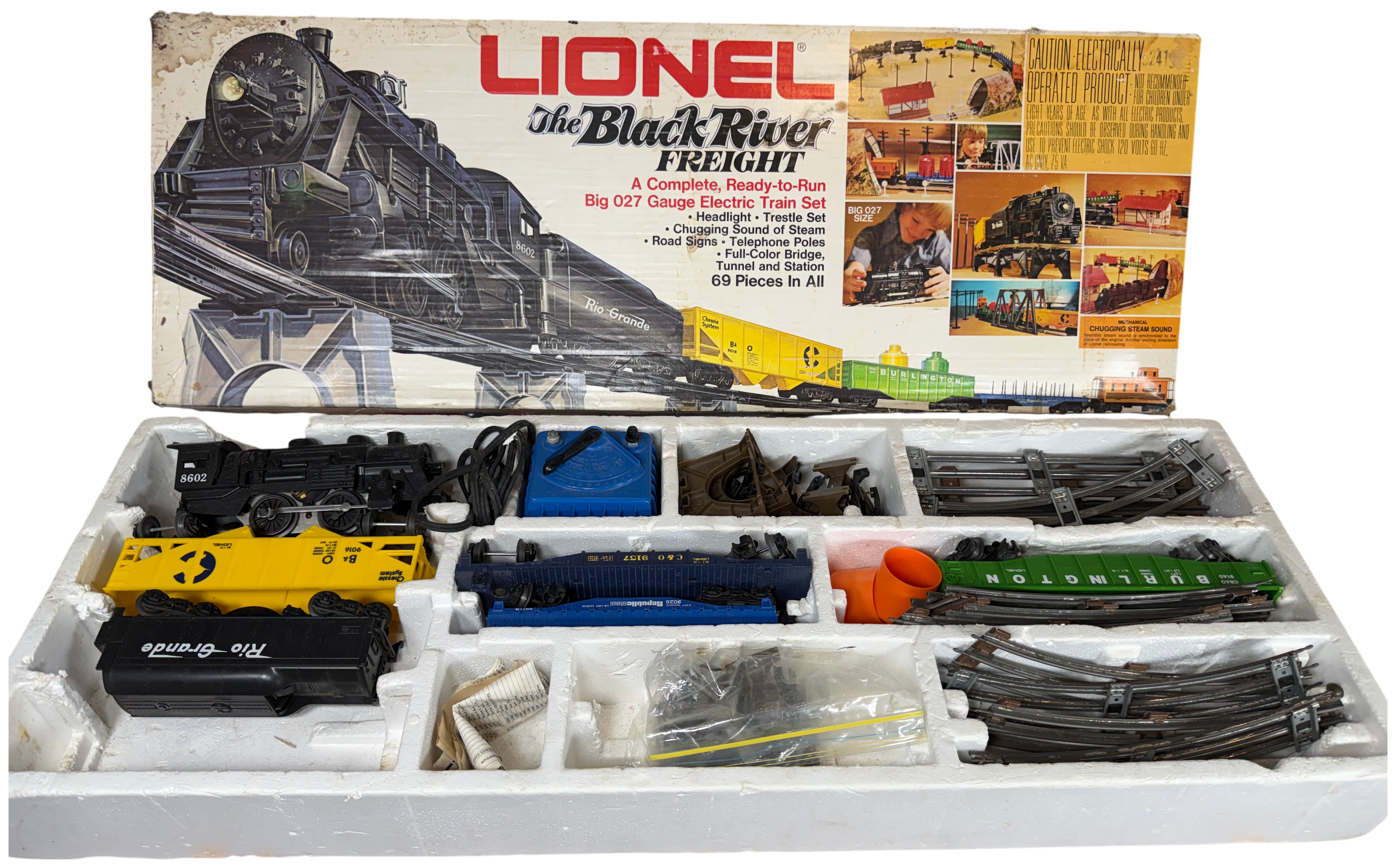 Lionel The Black River Freight O27 Gauge Electric Train Set with Original Box