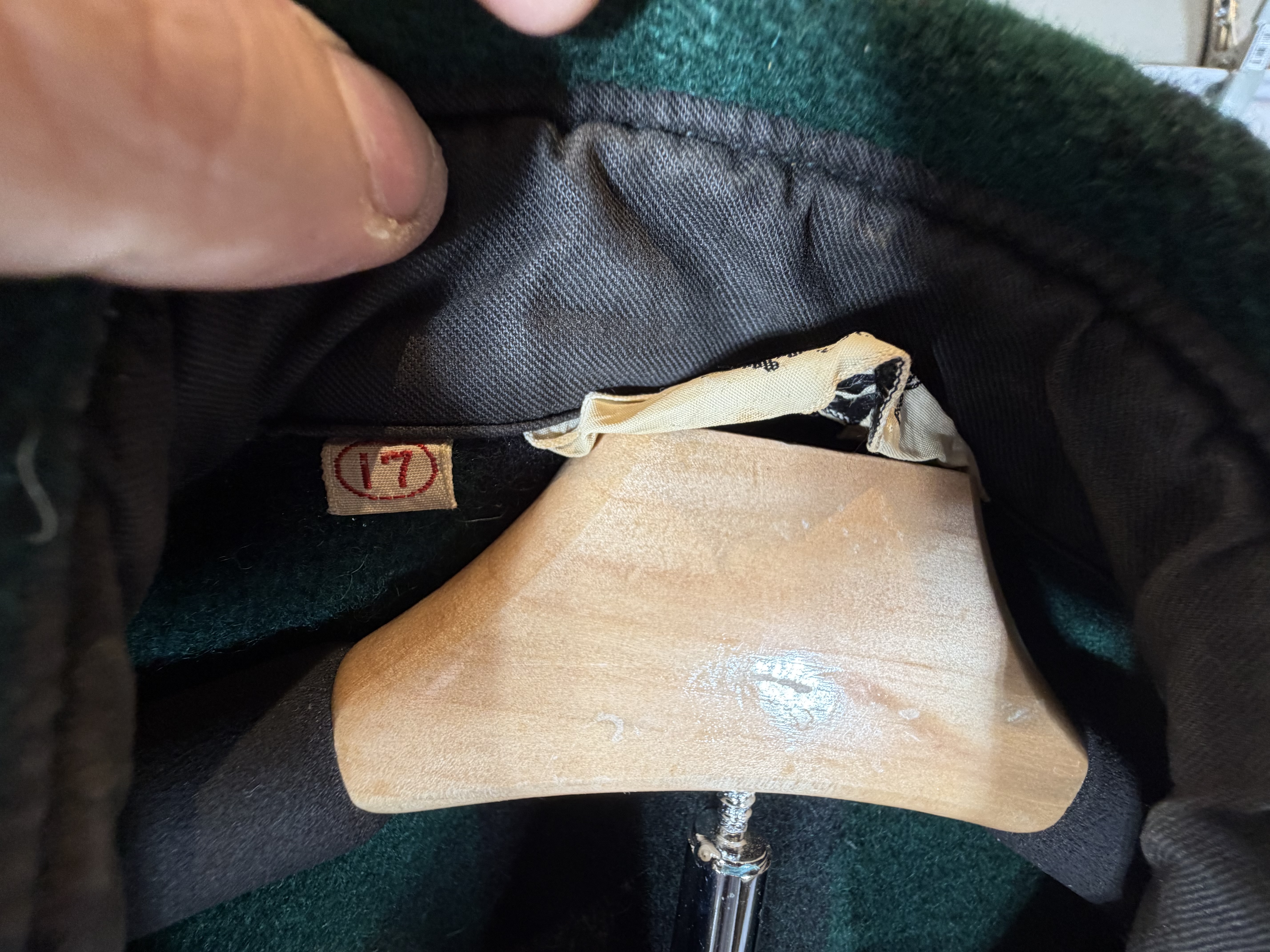 Vintage Woolrich Green and Black Buffalo Plaid Wool Shirt Jacket Size 17
