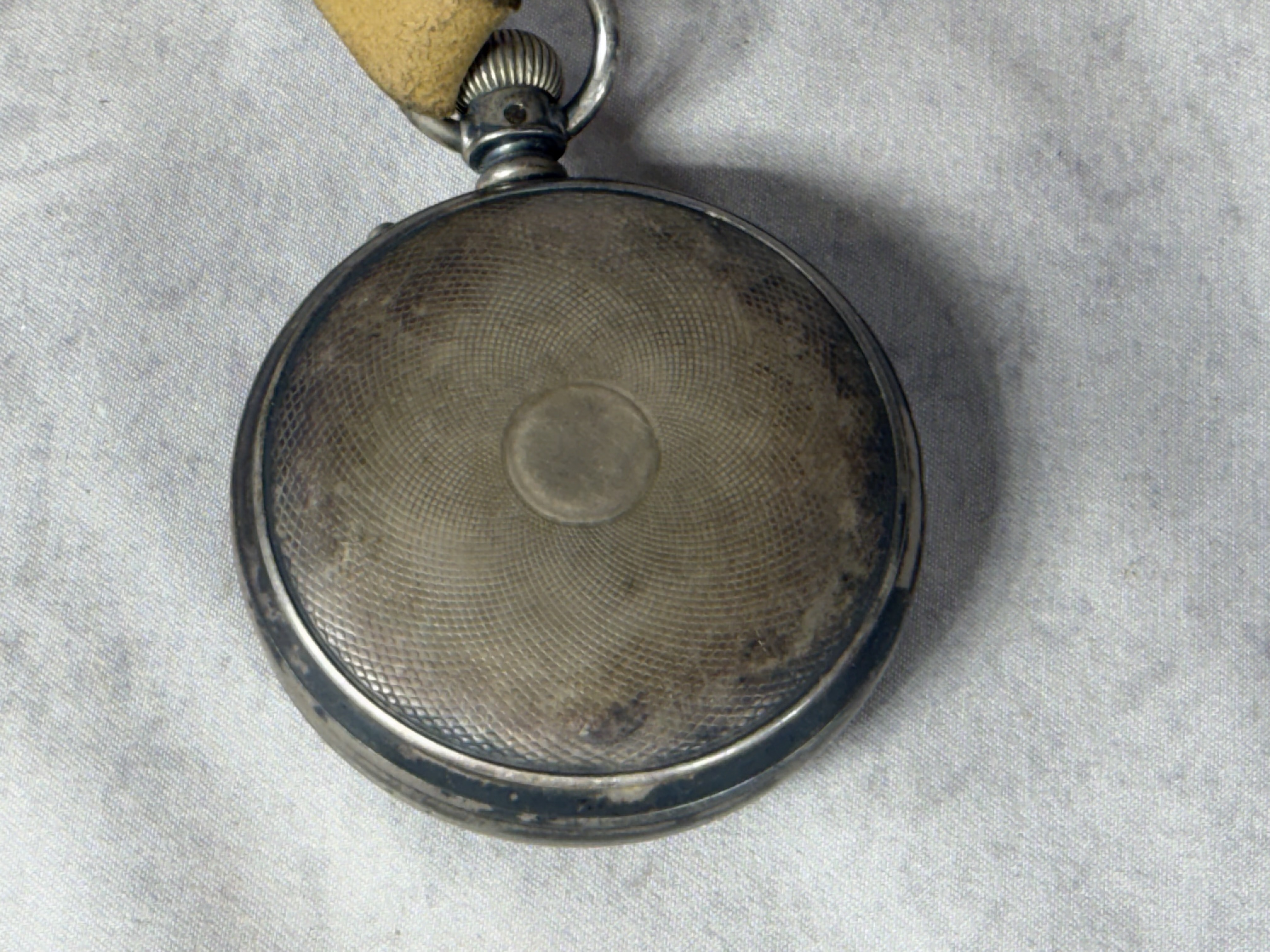Waltham Bond Street 7 Jewel Coin Silver Pocket Watch with Autocar Truck Dealer Fob
