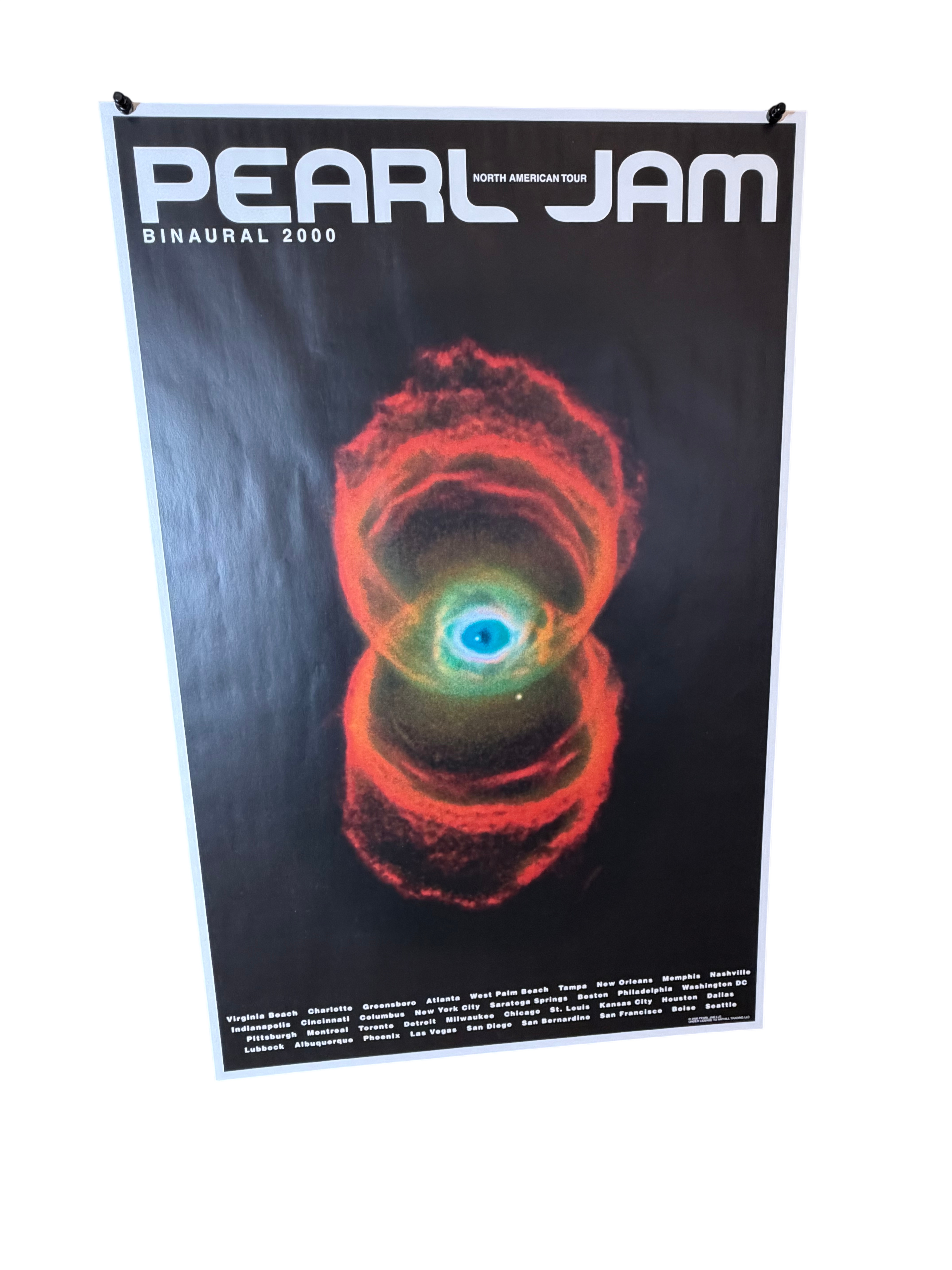 Pearl Jam Binaural 2000 North American Tour Poster