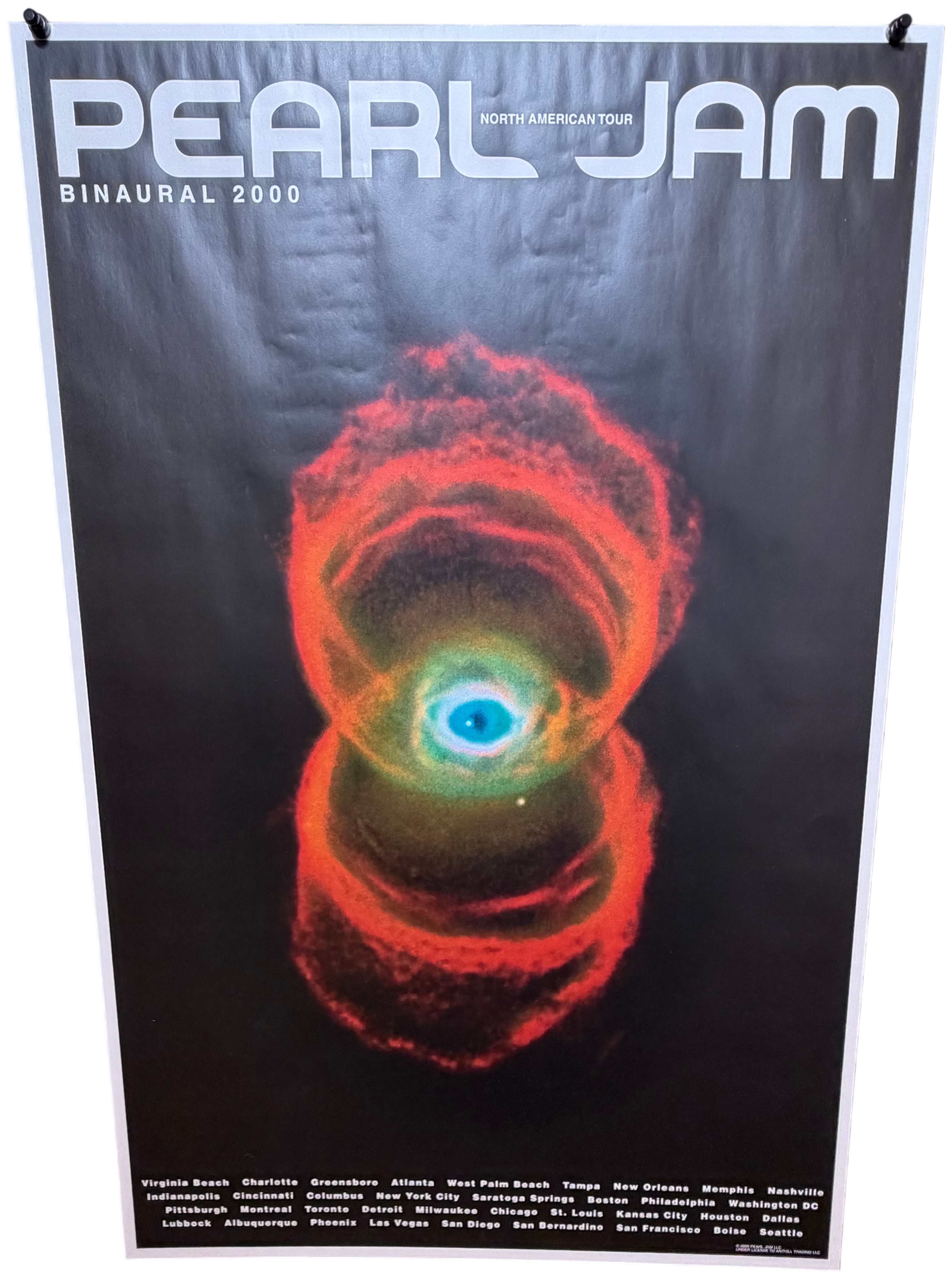 Pearl Jam Binaural 2000 North American Tour Poster