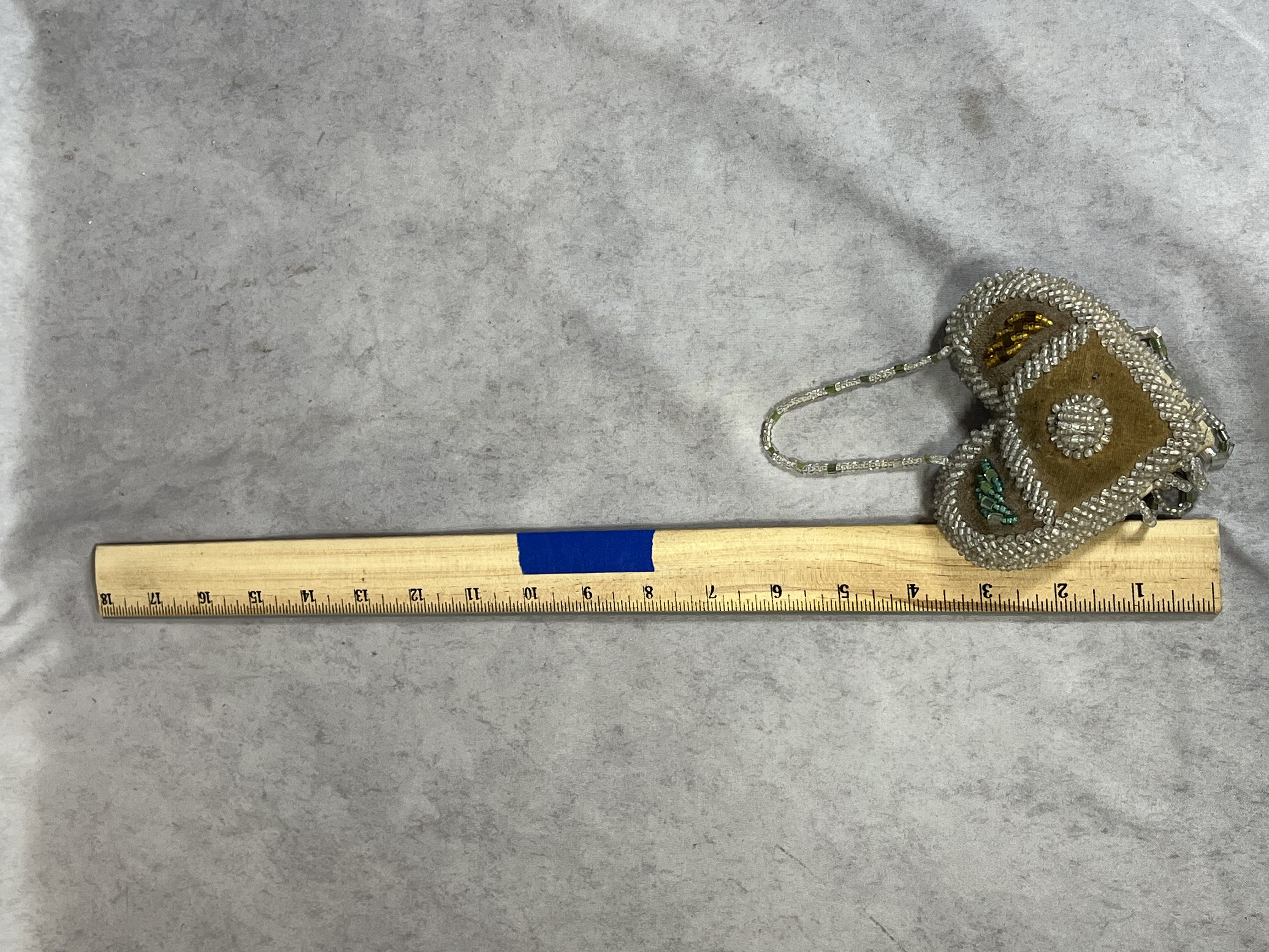 Antique Haudenosaunee Iroquois Style Beaded Heart-Shaped Whimsey