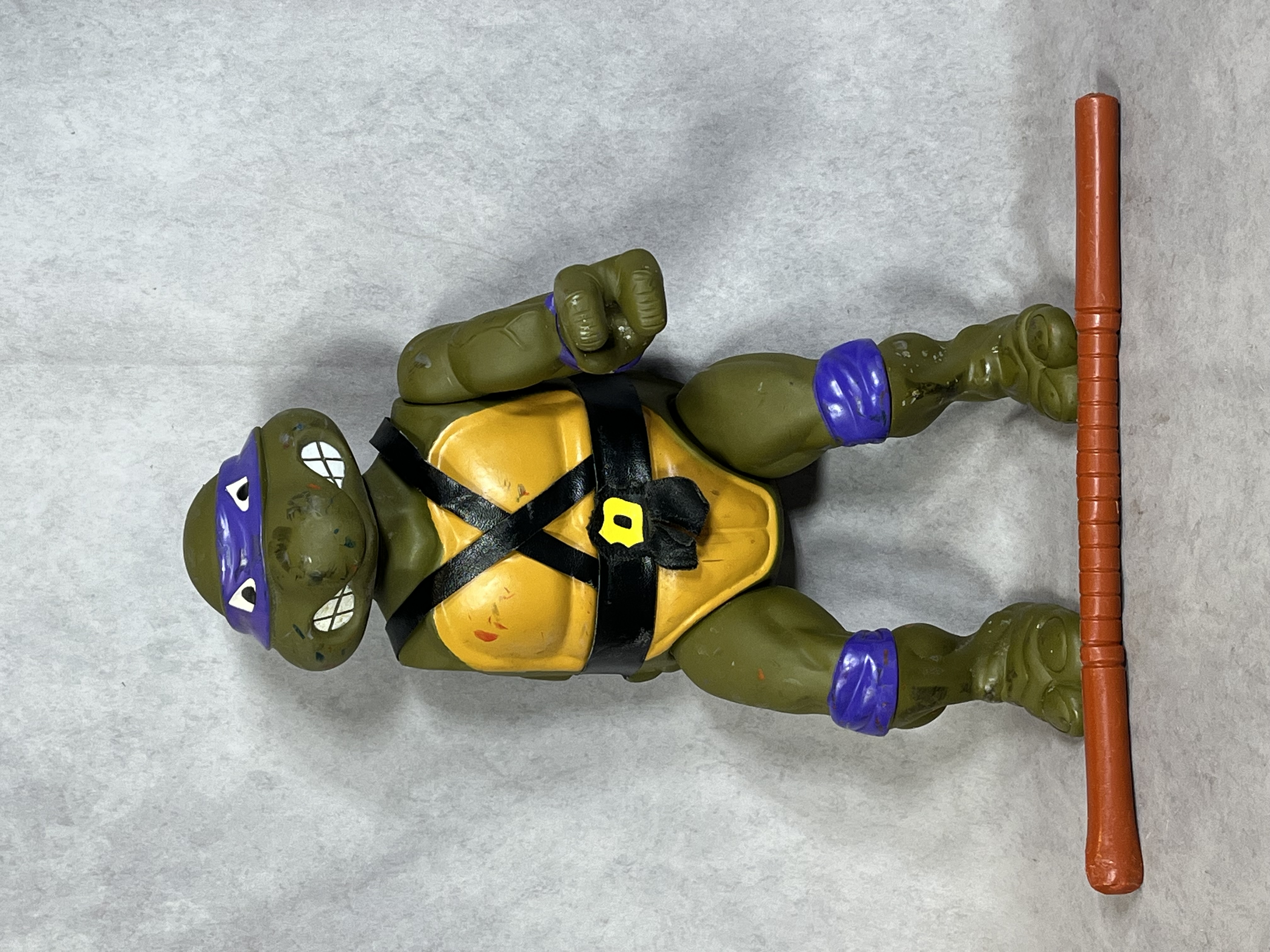Three Vintage Playmates Teenage Mutant Ninja Turtles Large-Scale Action Figures