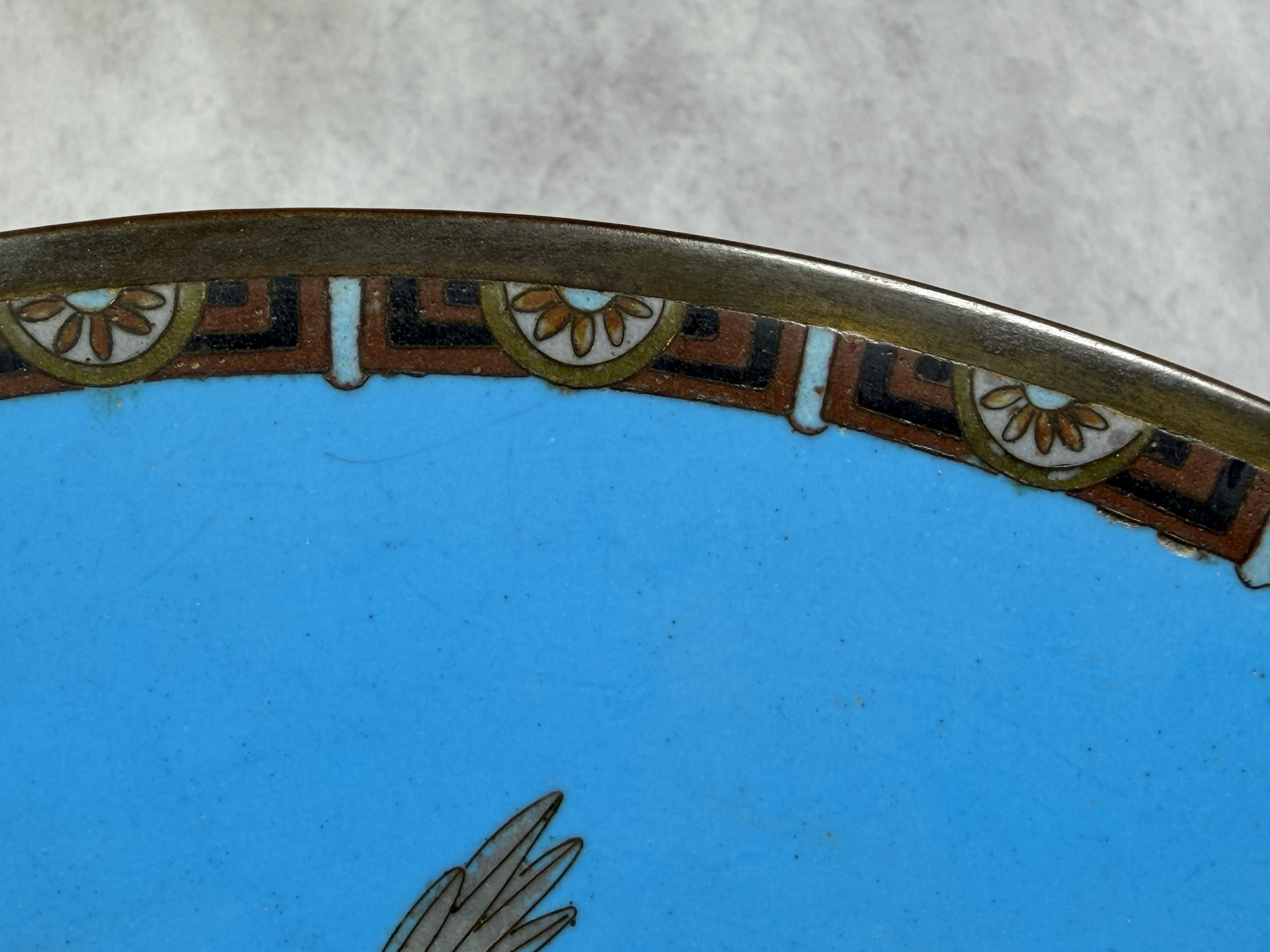 Japanese Meiji Period Cloisonne Enamel Charger Attributed to Goto