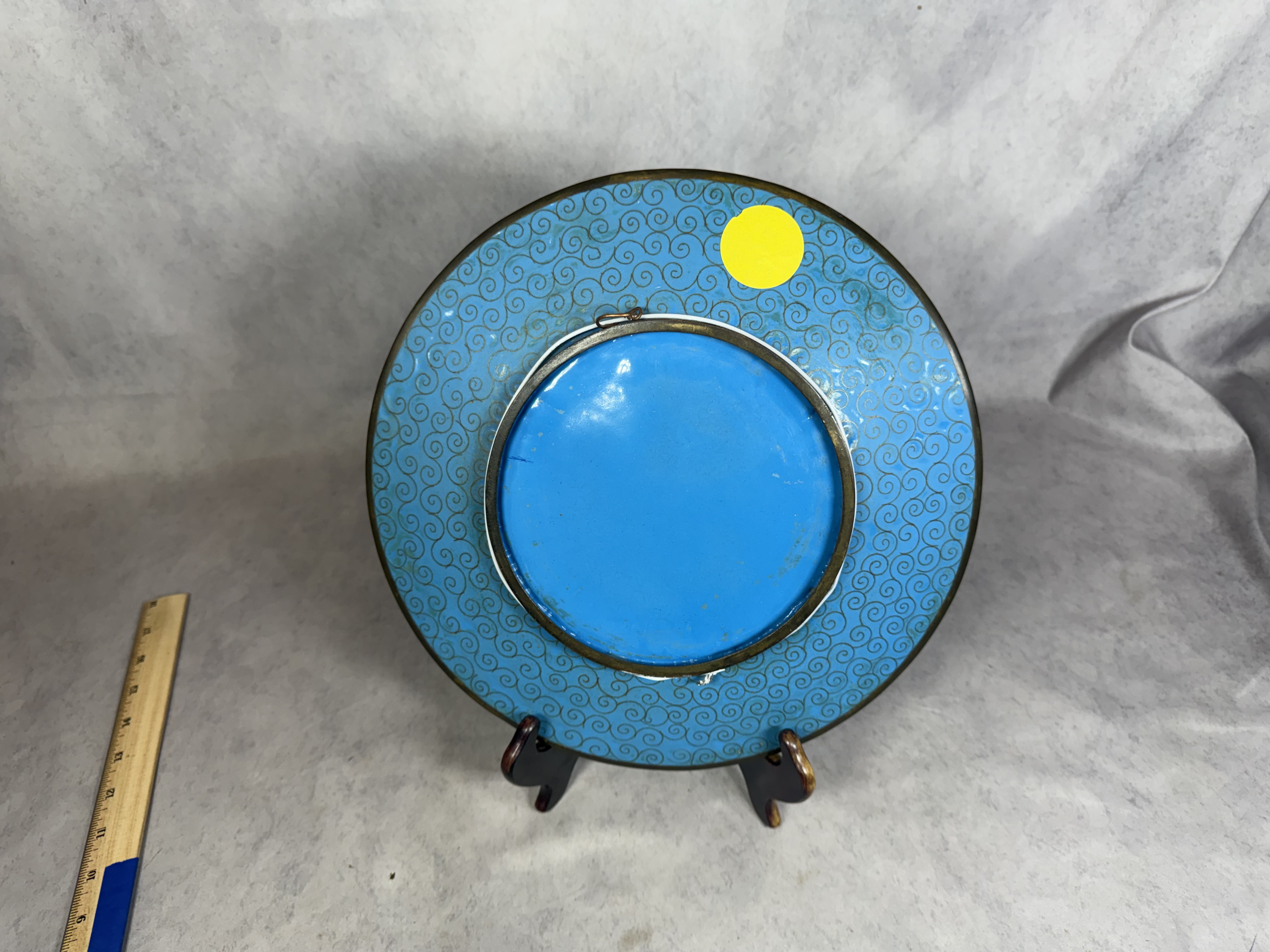 Japanese Meiji Period Cloisonne Enamel Charger Attributed to Goto