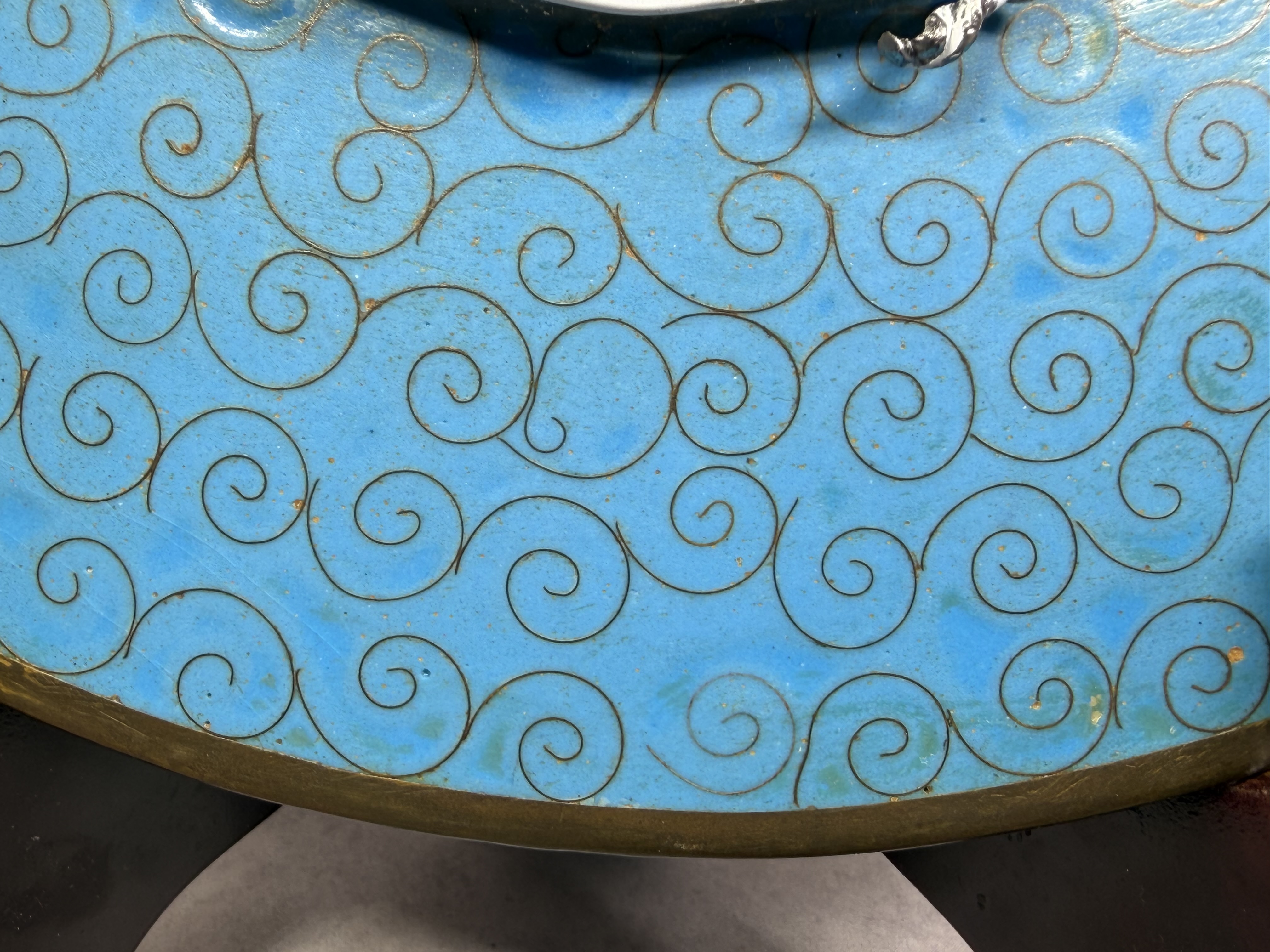 Japanese Meiji Period Cloisonne Enamel Charger Attributed to Goto