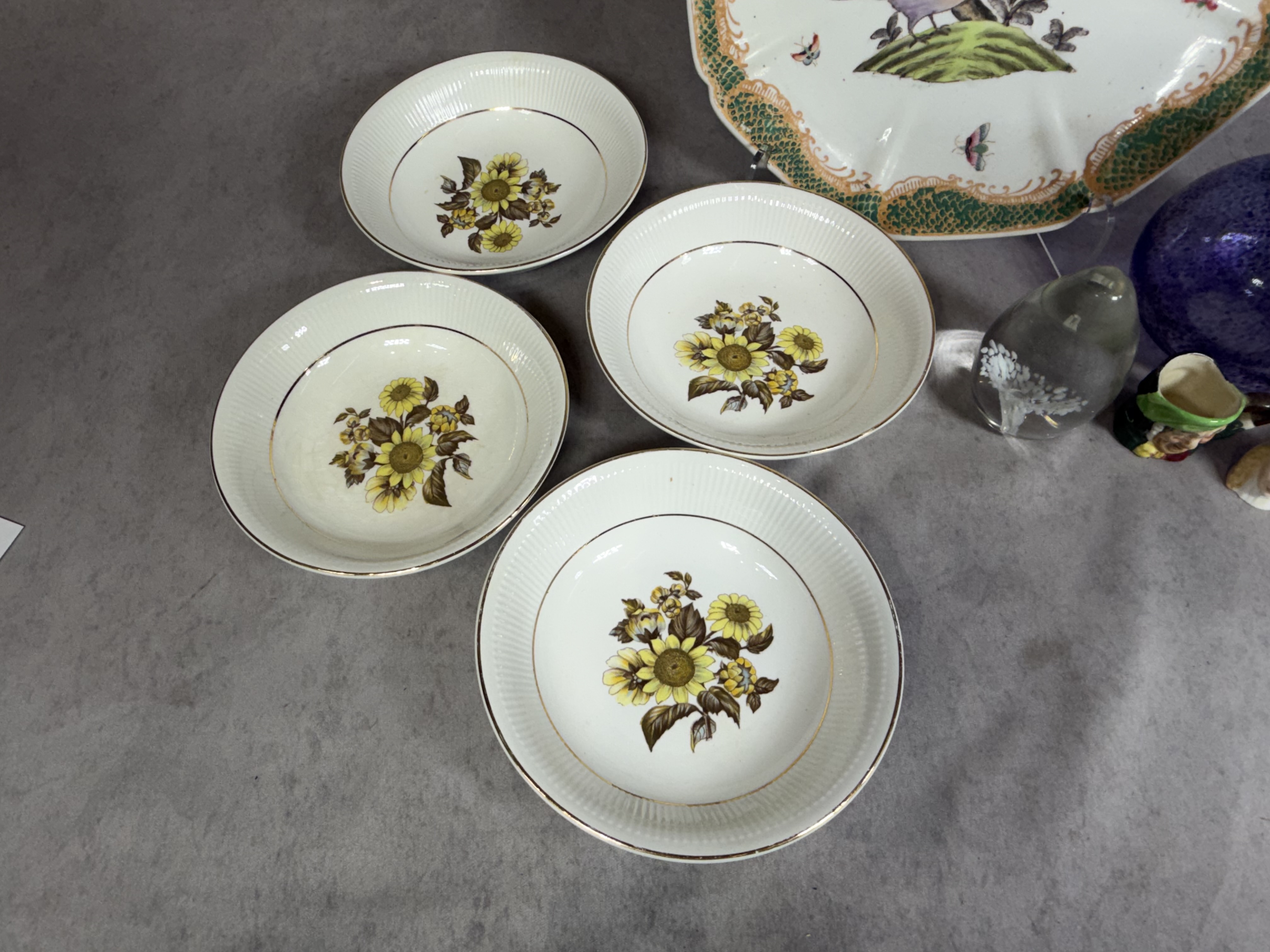 A Collection of Ceramic and Glass Decorative Objects including Royal Doulton and Royal Warwick