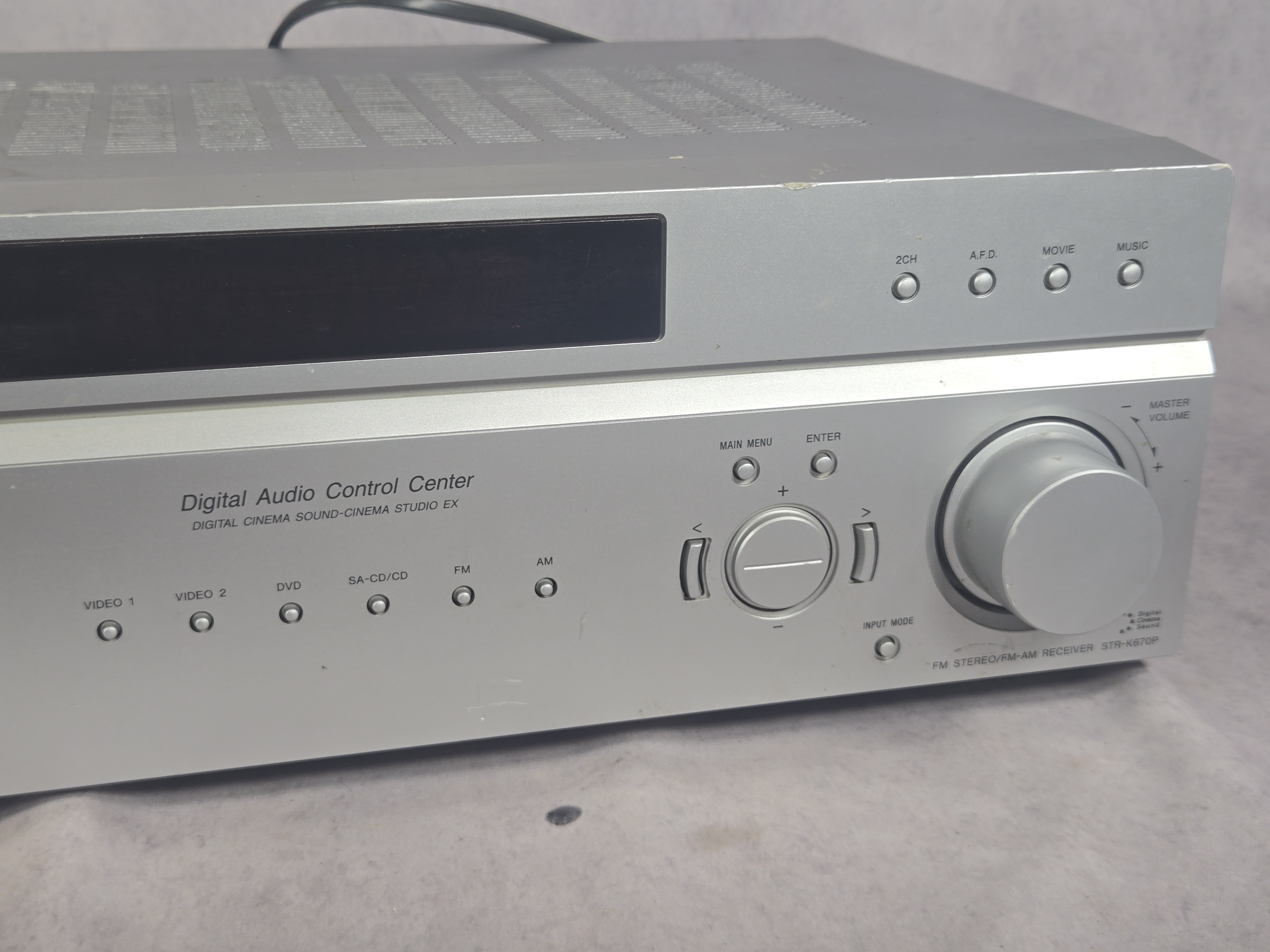 Two Sony Audio Components Including TC-WE471 Cassette Deck and STR-K670P Receiver