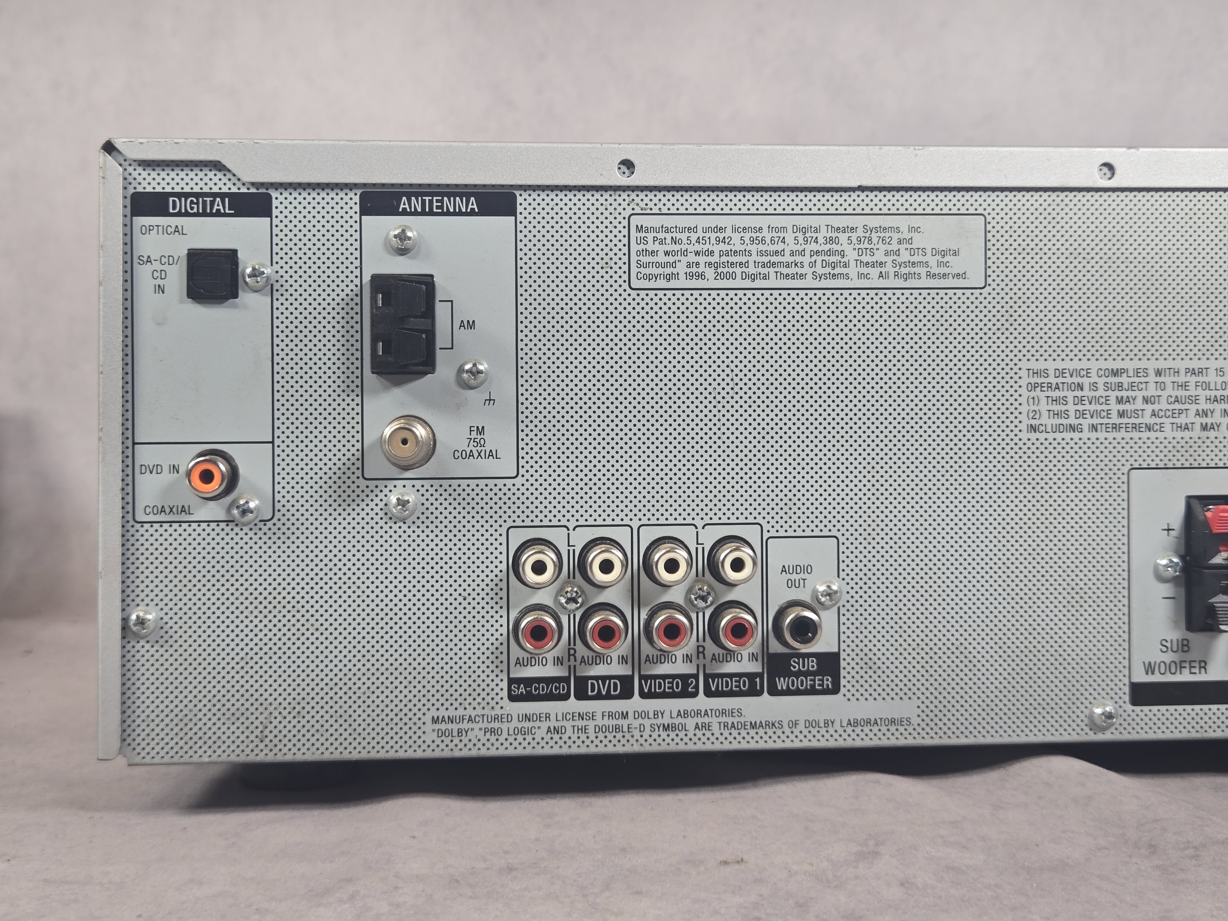 Two Sony Audio Components Including TC-WE471 Cassette Deck and STR-K670P Receiver