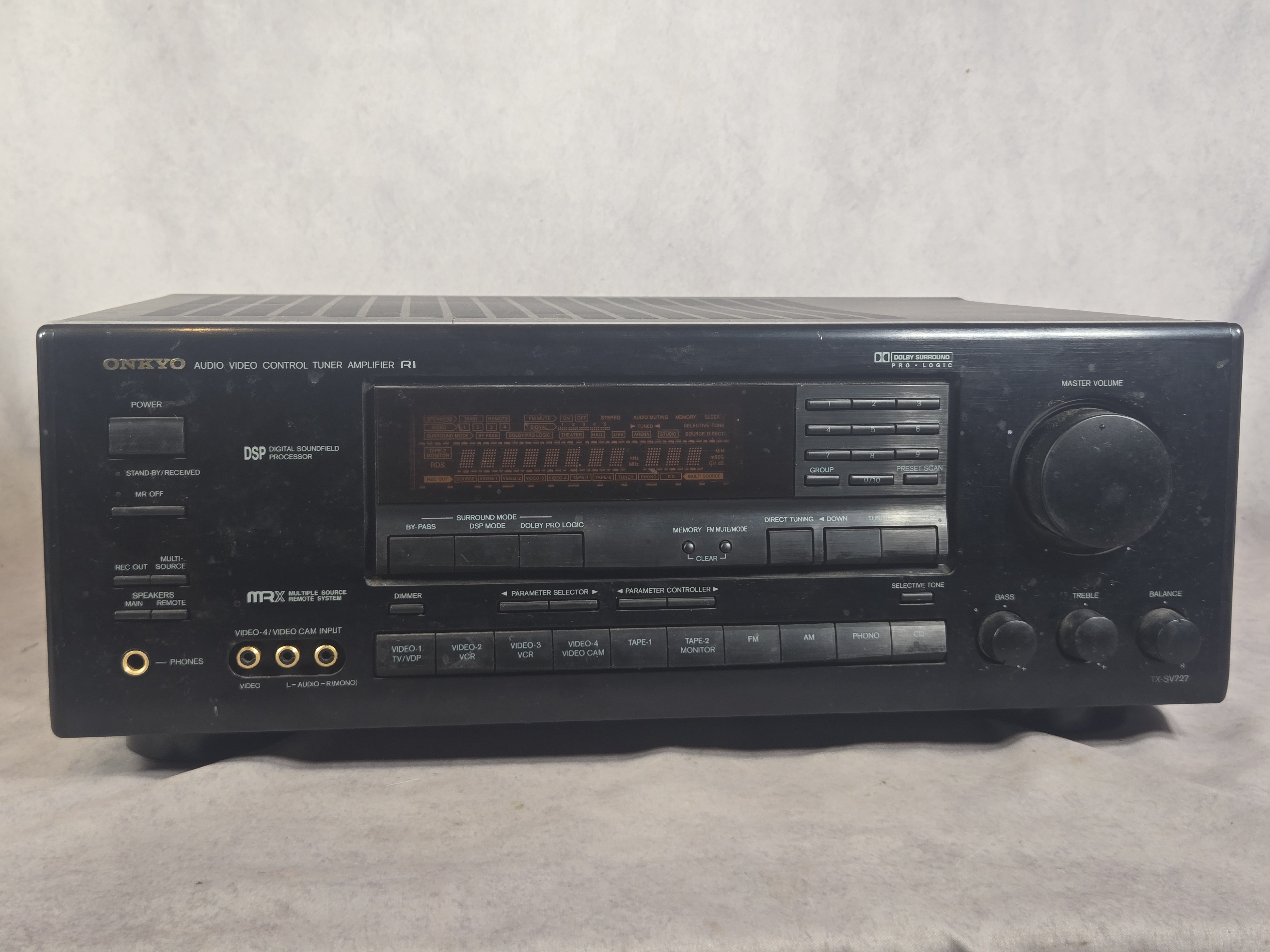 A Trio of Onkyo Vintage Audio Components Including Tape Deck and Tuner Amplifiers